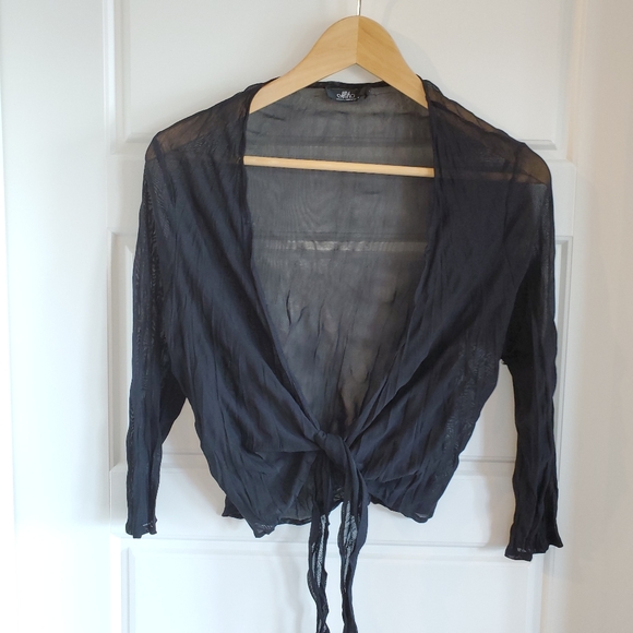 Miss Nikki black sheer shrug size large - Picture 1 of 6